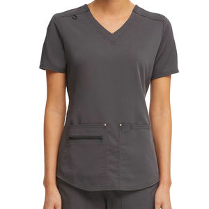 Nuevos Conjuntos de Uniformes Médicos de Alta Calidad para Mujer con Cuello en V Cruzado, Material de Punto Ultraelástico, Personalizados OEM, para Enfermeras y Personal Hospitalario - Product Image 1