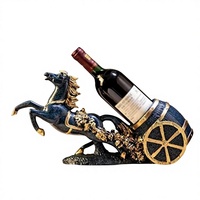 Porte-bouteille à vin décoratif en forme de cerf, porte-bouteille moderne en résine pour comptoir de cuisine ou décoration de bar