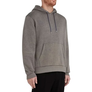 Sudadera con Capucha para Hombre, de Poliéster/Algodón, 430 GSM, Gruesa, Negra, Lavada al Ácido, Estilo Vintage, Impermeable, para Invierno - Product Image 1