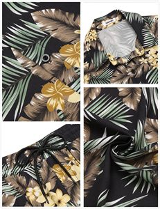 Men Lightweight <b>Set</b> Floral Print Short Sleeve Shirt Beach Shorts Matching Holiday Summer Casual Colorful top mens <b>twin</b> <b>set</b> match - Product Image 3