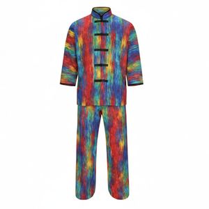 ชุดใหม่ OEM ODM บรรจุภัณฑ์แบบกำหนดเอง บริการ OEM ODM คุณภาพสูง ผ้าโพลีเอสเตอร์ 100% ชุดกังฟูผู้ชายแบบกำหนดเอง น้ำหนักเบา - Product Image 3