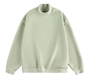 Sudadera Oversize de Invierno con Cuello Mock Personalizada de Calidad Profesional, de Poliéster/Algodón con Forro Polar y Hombros Caídos - Product Image 3