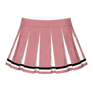 Jupe plissée rose poudré personnalisée par le fabricant pour la danse sportive féminine, uniforme de compétition, tenue de performance - Product Image 2
