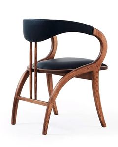 Modern <b>Teak</b> Wood Bar <b>Chair</b> Upholstered Solid Wood Counter Height <b>Chair</b> for Cafe Restaurant Hotel Indonesia Supplier - Product Image 1