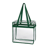 Sac fourre-tout transparent imperméable avec logo personnalisé, sacs de stade réutilisables en PVC transparent pour événements promotionnels