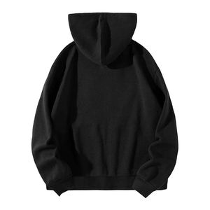 Sweat à capuche zippé personnalisé avec logo, style streetwear, basiques, 100 % coton, strass, hiver, coupe oversize, écoresponsable, vente en gros - Product Image 2
