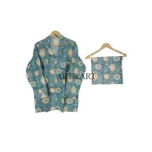 Pyjama pour femmes de haute qualité, nouveau design, manches longues, imprimé floral, tissu en coton, doux et respirant - Product Image 6