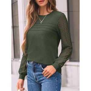 2025 2025 Fall Outfits <b>Long</b> <b>Sleeve</b> Shirts for <b>Women</b> Dressy Casual Lace <b>Tops</b> Business T-Shirts Work Blouses Career Dresses - Product Image 3