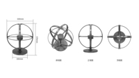 Ventilateur LED holographique 3D stéréoscopique à vision directe 50 cm, globe holographique 3D, projecteur holographique, ventilateur d'affichage publicitaire