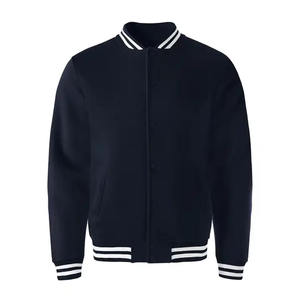 College Men's <b>Winter</b> Varsity <b>Jacket</b> with Geometric Patchwork Design Stand Collar 100% Wool <b>Waterproof</b> Wholesale - Product Image 3