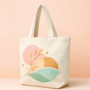 Sac fourre-tout en toile de coton personnalisé grand format, écologique, pour courses, avec poignée longue pour femme - Product Image 4