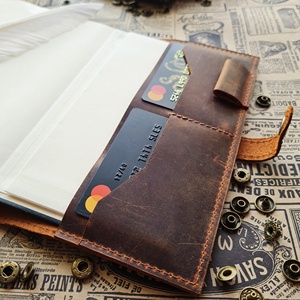 Housse de protection pour carnet A5 en cuir véritable fait main, rechargeable, résistante, anti-odeur, pour usage professionnel LNBC-0103 - Product Image 2