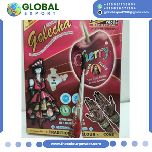 Export Quality Red Cherry Henna <b>Mehndi</b> <b>Cones</b> Herbal Henna Paste 12Cone Box Packaging Used For Painless Temporary Tattoo&Body Art - Product Image 2