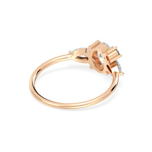 Anillo REYES de Oro Sólido de 14K con Corte Ovalado y Moissanita de 1.08 Quilates, Anillo de Lujo con Múltiples Piedras, Regalo de Aniversario de Bodas, Joyería Fina - Product Image 4