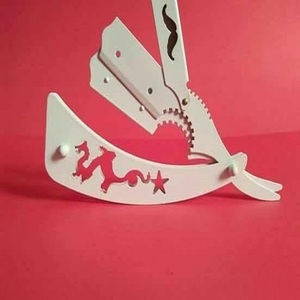 Nueva Navaja de Afeitar Recta para Barbería, Color Negro, con Estuche de Cuero y Logotipo Personalizado OEM - Product Image 1