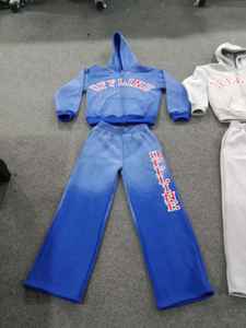 Conjunto Deportivo para Hombre con Cierre, Diseño Personalizado con Logotipo, Efecto Desgastado por el Sol y Lavado Ácido, Conjunto Deportivo para Correr - Product Image 4