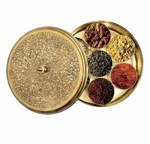 Boîte à épices ronde de qualité supérieure avec motif complexe et couvercle anti-poussière pour le rangement en cuisine - Product Image 4