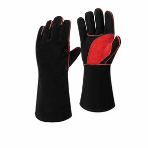 Gants de soudure en cuir de vachette renforcé, résistants à l'abrasion, pour la lutte contre les incendies, la grillade, le barbecue, avec logo personnalisé - Product Image 2