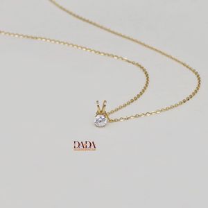 Pendentif en diamant de culture, bijou minimaliste délicat pour femme, collier avec pendentif animal mignon, bijou raffiné élégant, cadeau - Product Image 3
