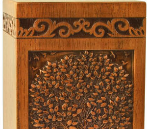 Urnas funerarias decorativas modernas de madera para adultos, urnas hechas a mano para hombre y mujer - Product Image 3