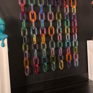 Cadena de Resina Decorativa para Pared, Estilo Moderno, Color Ámbar Marrón, Decoración de Lujo para Interiores, Aspecto Contemporáneo X - Product Image 3