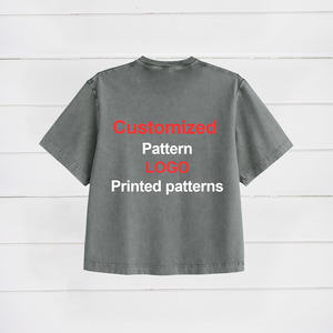 Camisetas de Manga Corta Vintage 100% Algodón 230gsm al por Mayor, Camiseta con Logotipo Personalizable, Camiseta Oversize para Hombre con Lavado Ácido - Product Image 3