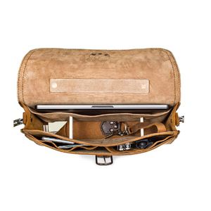Custom Retro Genuine Leather <b>Briefcase</b> High Quality New Fashion Trends-Laptop Conference Bag with Polyester Lining for Men Women - Product Image 5