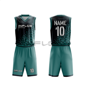Maillots de basket-ball personnalisés sublimés avec logo, en mesh respirant, sans manches, uniformes de basket-ball, ensembles de basket-ball - Product Image 1