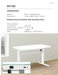 Modern Glass Surface Height <b>Adjustable</b> Commercial Furniture <b>Office</b> Building Computer <b>Desks</b> Table Lumetal Vietnam - Product Image 6