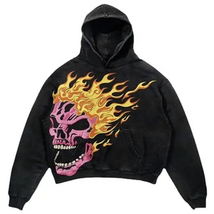 Sweat à capuche personnalisé avec patchs usés, streetwear vintage, délavé au soleil, délavé à l'acide, sweat à capuche pour hommes, surdimensionné, épaules tombantes, streetwear - Product Image 3