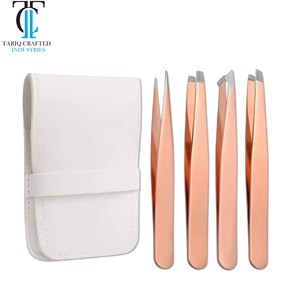 Juego de Pinzas para Cejas de Acero Inoxidable, Pinzas Profesionales de Precisión con Punta Inclinada y Punta Puntiaguda para Dar Forma a las Cejas y Depilar - Product Image 2