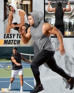 Camiseta sin mangas de algodón premium para hombre, camiseta de gimnasio sin mangas, camiseta de entrenamiento con logo personalizado, ropa deportiva para hombre - Product Image 3