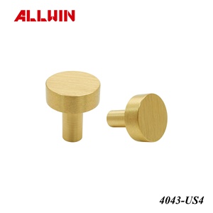 Bouton de meuble rond en laiton massif brossé nickelé 28 mm 35 mm pour armoire, tiroir, porte - Product Image 6