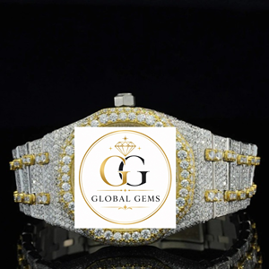 Montre en diamant Mossinate blanc glacé très demandée, avec bracelet en acier inoxydable, pour hommes et femmes, disponible au prix d'usine - Product Image 1