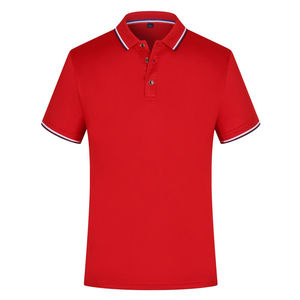 Camiseta Polo Unisex de Primera Calidad Lista para Enviar al por Mayor, 100% Algodón, Deportiva, Lisa, Roja con Diseño Sólido - Product Image 3