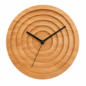 Reloj de Pared de Madera con Agujas de Cuarzo, Diseño de Bambú de Una Sola Cara, Estilo Art Deco Antiguo, Decorativo, Personalizado para Sala de Estar - Product Image 1