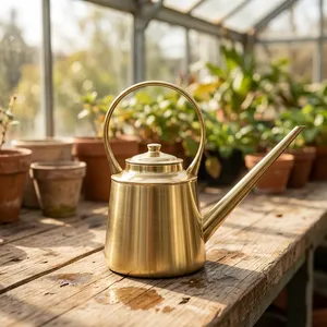 Bouilloire à eau et thé en laiton artisanale, théière traditionnelle en laiton, finition métallique de qualité supérieure pour la maison, la cuisine, le service du thé, la table à manger, le restaurant - Product Image 6