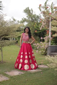 Lehenga Choli con vuelo para mujer, Chaniya Choli con Dupatta, Vestido festivo gujarati, Lehenga Navratri para mujer, Regalo para ella - Product Image 3