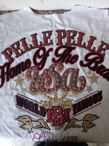 แจ็คเก็ตหนัง Pellepelle แจ็คเก็ตบอมเบอร์หนังสีขาวสำหรับผู้ชาย ปักโลโก้ สตรีทแวร์ ฤดูใบไม้ร่วง ปกคอพับ ซิปด้านหน้า OEM - Product Image 5