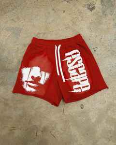 Pantalones Cortos Deportivos Personalizados para Hombre, Estilo Urbano, con Estampado Puff, 100% Algodón, Ligeros, con Efecto Desgastado, de Secado Rápido y Transpirables - Product Image 4