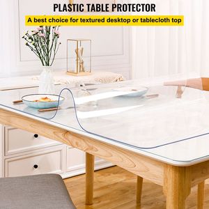 Tovaglia in Plastica Trasparente Impermeabile 40 X 80 Pollici, Spessore 1,5 mm, Facile da Pulire, Tappetino Rettangolare per Scrivania - Product Image 2