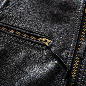 Chaqueta de Cuero para Hombre, Elegante, de Invierno, con Cierre de Cremallera, Lavada, Colores Personalizados Disponibles al Mejor Precio de Venta - Product Image 5