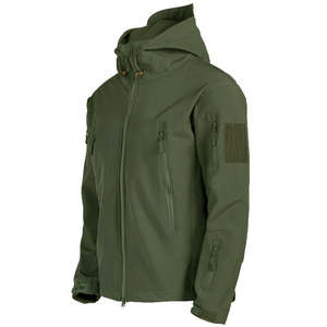 Veste softshell homme noire et bleue, col montant, fermeture éclair, respirante, coupe classique, pour l'automne - Product Image 2