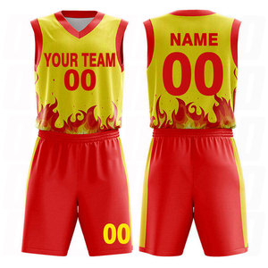 ชุดบาสเก็ตบอล เสื้อและกางเกงขาสั้น ผลิตจากโรงงาน ออกแบบลายพิมพ์แบบระเหิดสี  ระบายอากาศได้ดี ชุดกีฬาบาสเก็ตบอลแบบสั่งทำ - Product Image 4