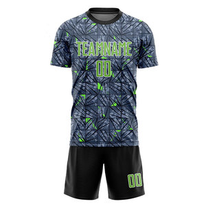 Custom Soccer Jersey Set Polyester Retro Design Heat-Transfer Printed Football Uniform Personalized Name OEM Short Quick Dry - Product Image 4