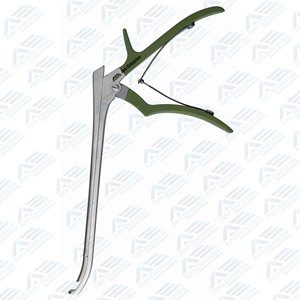 Pinzas Ferris-Smith Kerrison de Acero Inoxidable de 8 Pulgadas y 5 mm con Mango Recubierto de Silicona Verde para Uso Hospitalario - Product Image 3