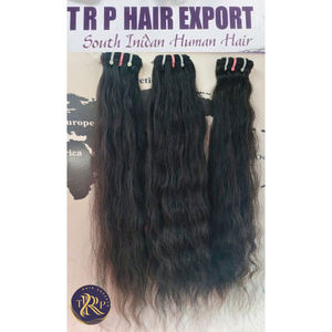 100% Natural ondulado 12 \ "Negro Remy extensiones de cabello de alta calidad virgen indio templo cabello crudo para trenzar - Product Image 2