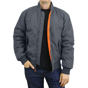 Casual High Street Custom Logo Patches Bomber <b>Jacket</b> Men Casual Ribbed Collar Light Windproof <b>Pilot</b> Bomber <b>Jackets</b> OEM - Product Image 2
