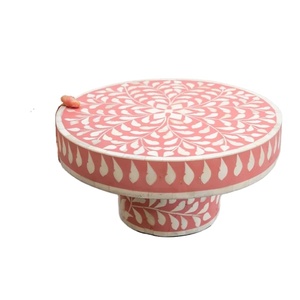 2025 MÈRE DE PERLE BOIS ARTISANAL SUPPORT À GÂTEAU PLATS ET ASSIETTES CHOCOLAT EID DÉCOR DÉCOR À LA MAISON CADEAU CADEAU PLATEAU DÉCORATION DE MARIAGE - Product Image 4