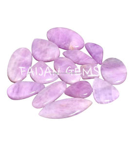 Cabochon de pierres précieuses en vrac de Kunzite naturelle de haute qualité, cristal poli de toutes tailles pour la fabrication de bijoux - Product Image 4